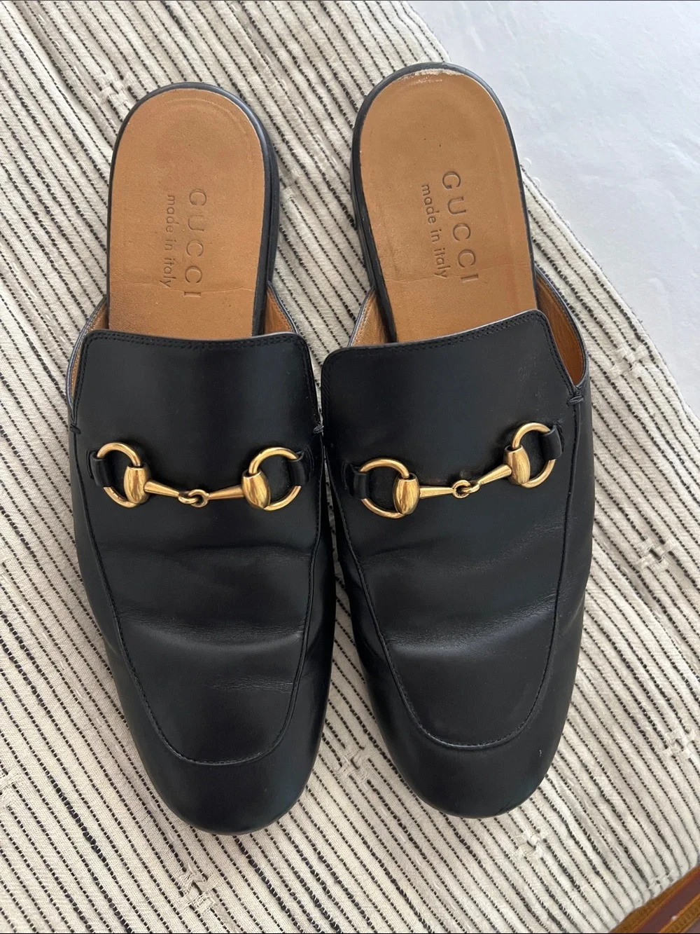 Gucci Black Princeton Mules